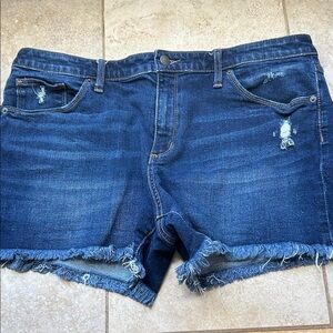 Universal Thread Dark Blue Distressed Denim Cutoff Shorts